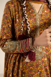 3 Piece Embroidered Raw Silk Suit
