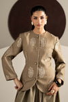 2 Piece Embroidered Blended Wool Suit