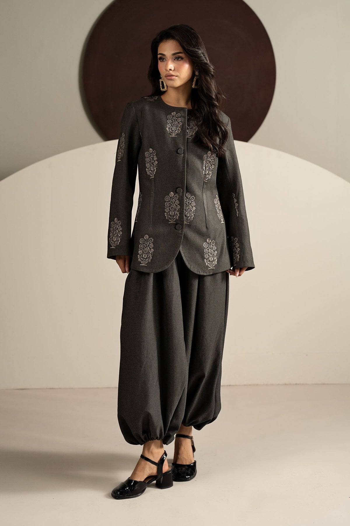 2 Piece Embroidered Suit