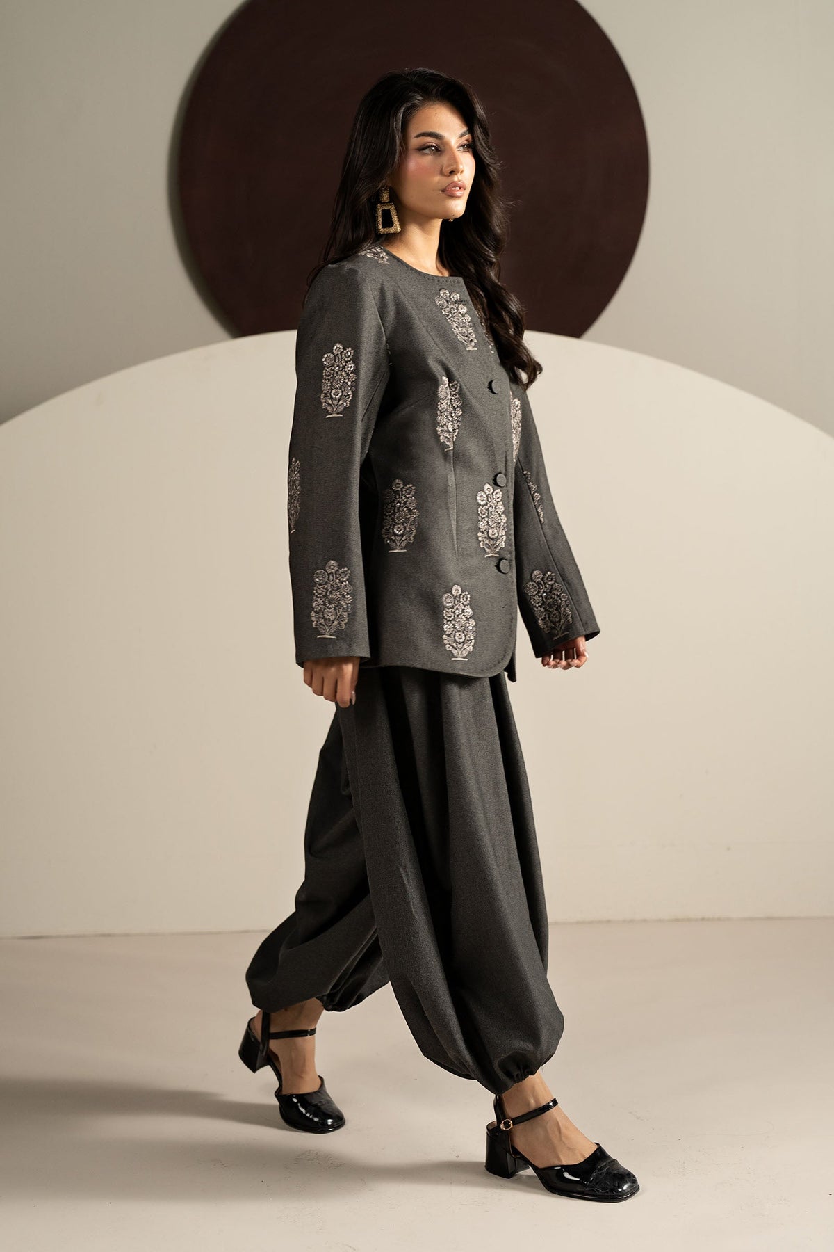 2 Piece Embroidered Suit