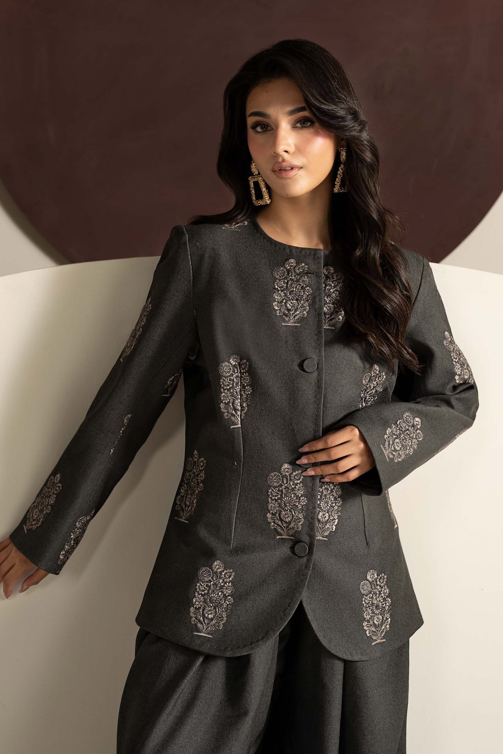 2 Piece Embroidered Suit