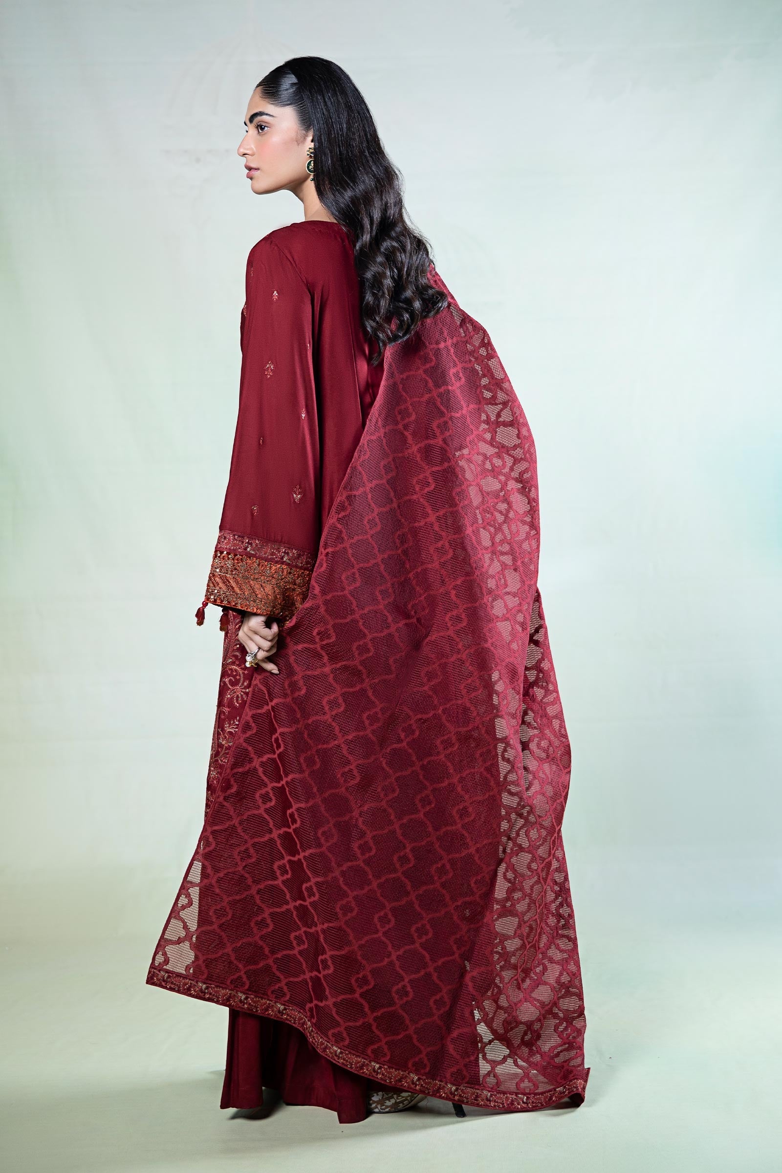 3 Piece Embroidered Khaddar Suit