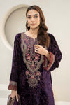 3 Piece Embroidered Plush Suit