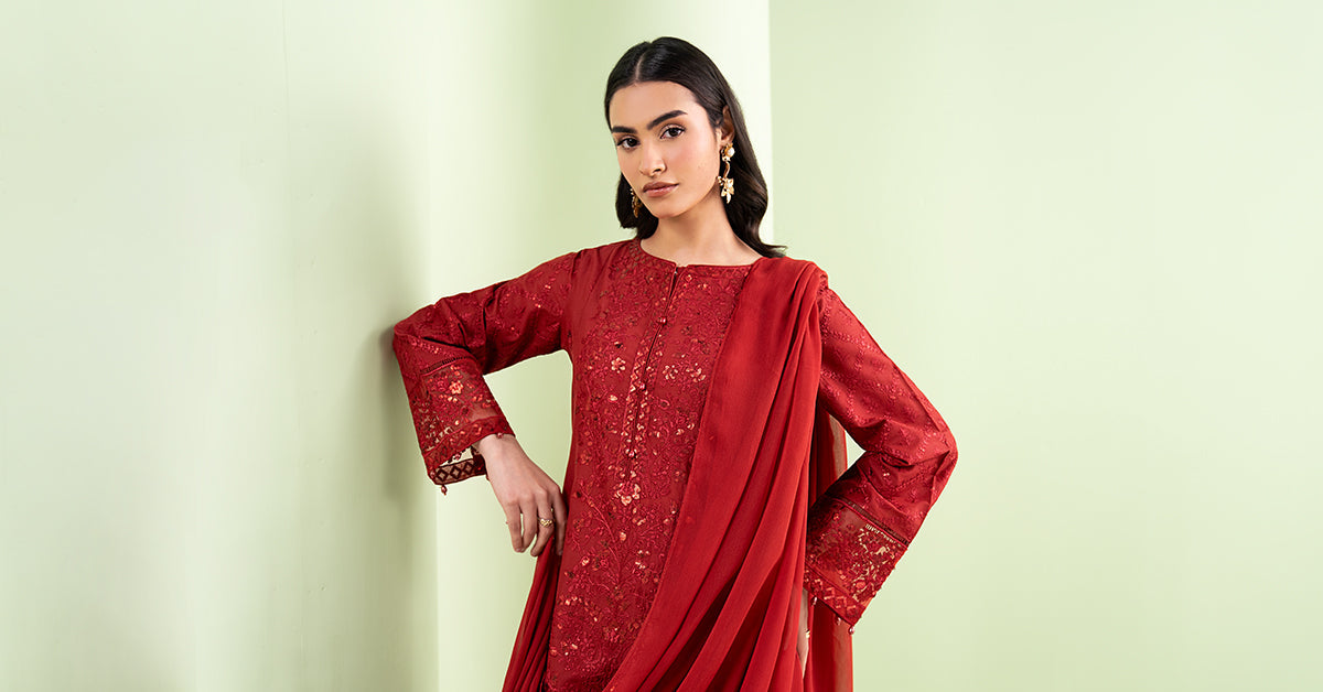 3 Piece Embroidered Lawn Suit