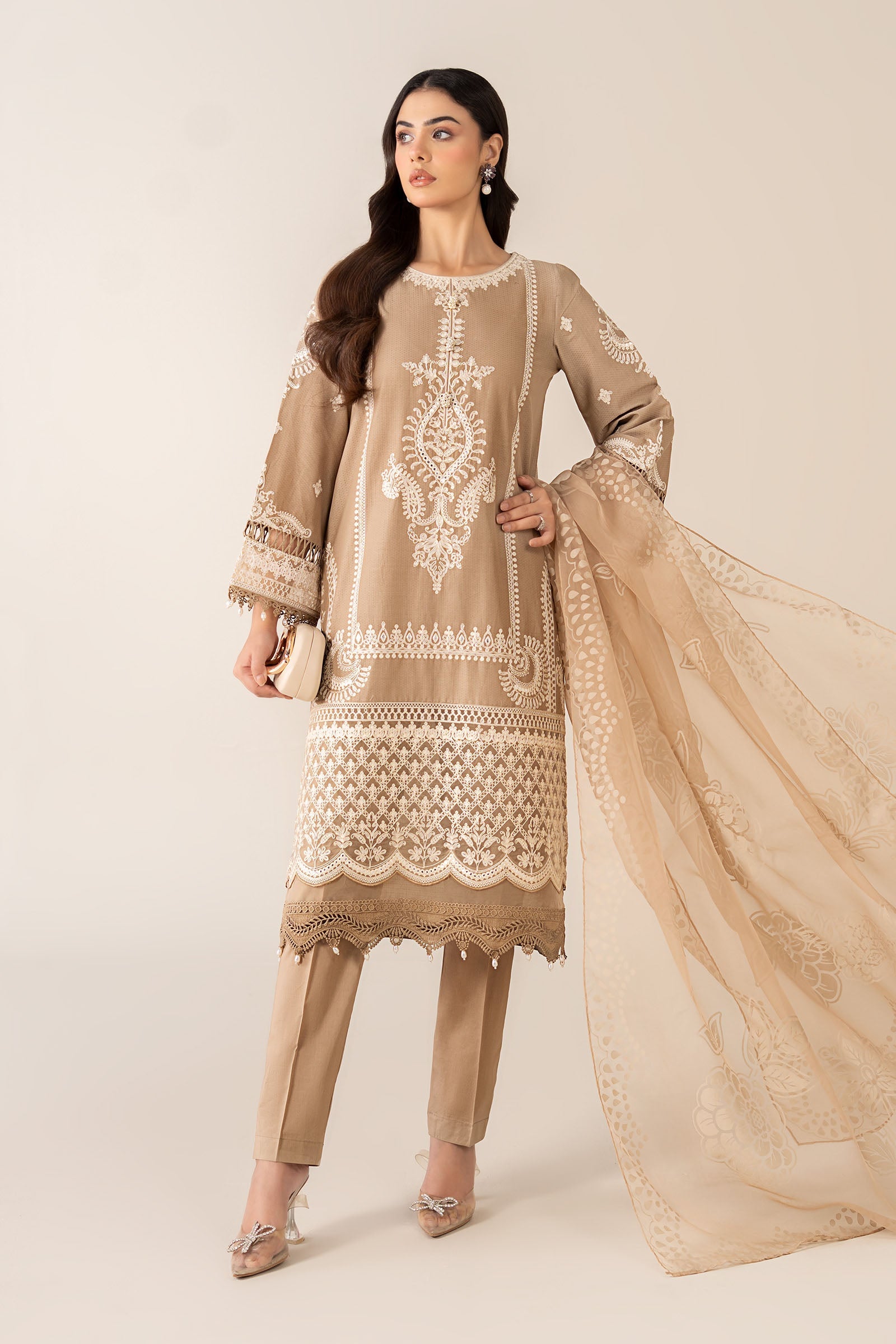 3 Piece Embroidered Suit
