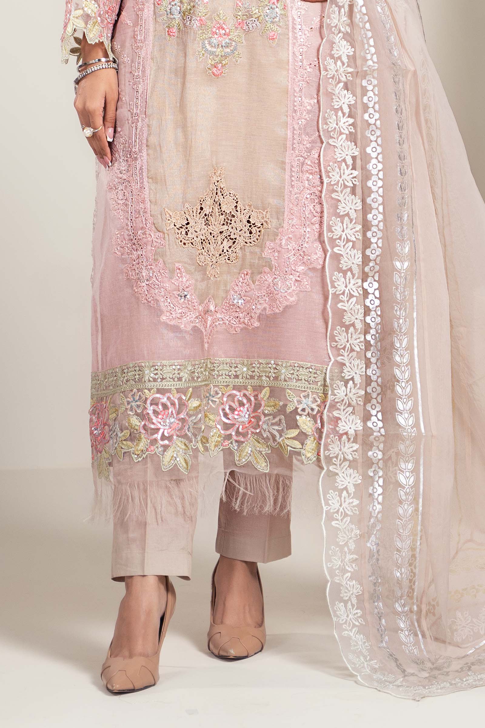 3 Piece Embroidered Yarn Dyed Suit