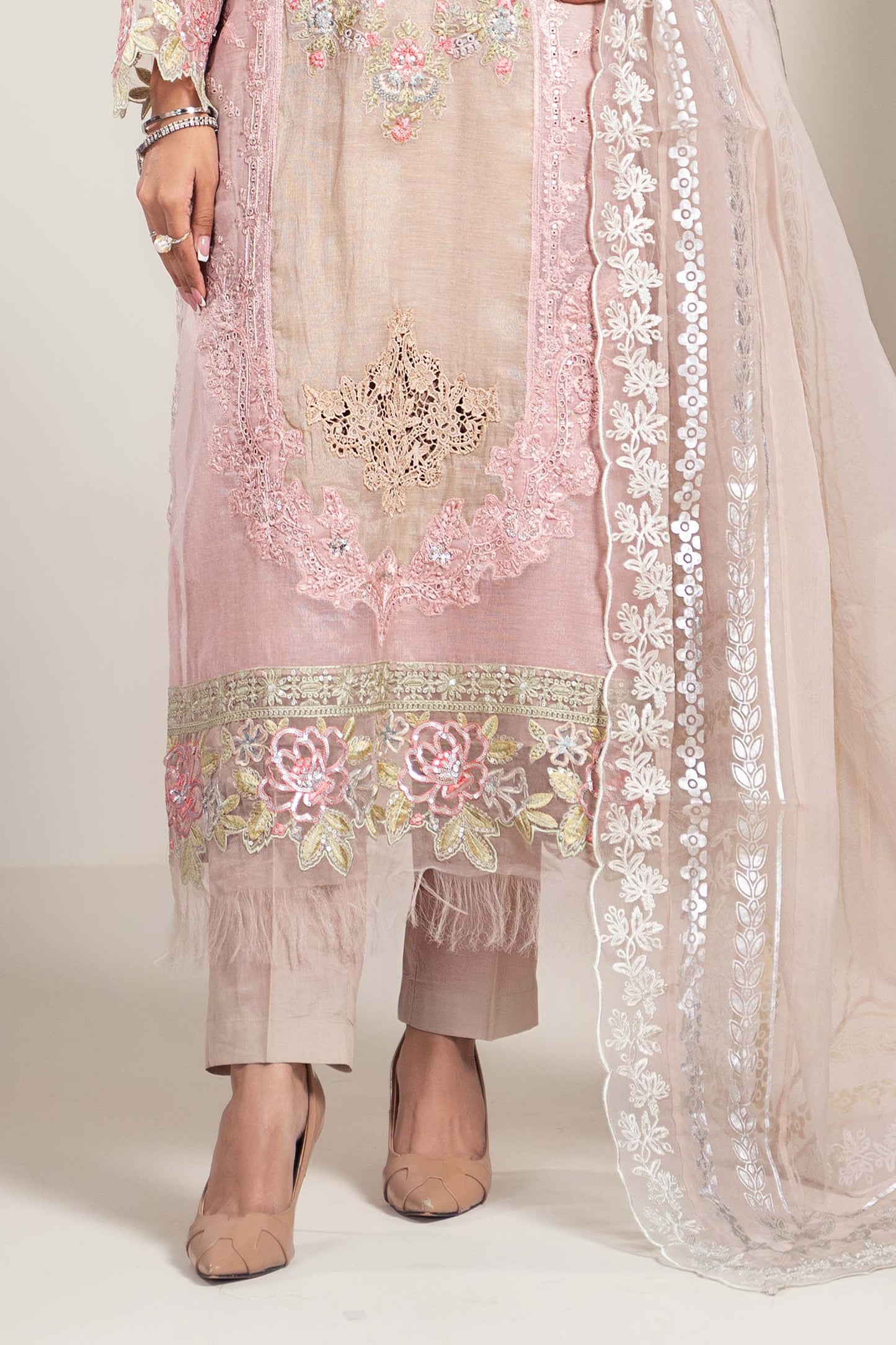 3 Piece Embroidered Yarn Dyed Suit