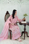 3 Piece Embroidered Dobby Lawn Suit
