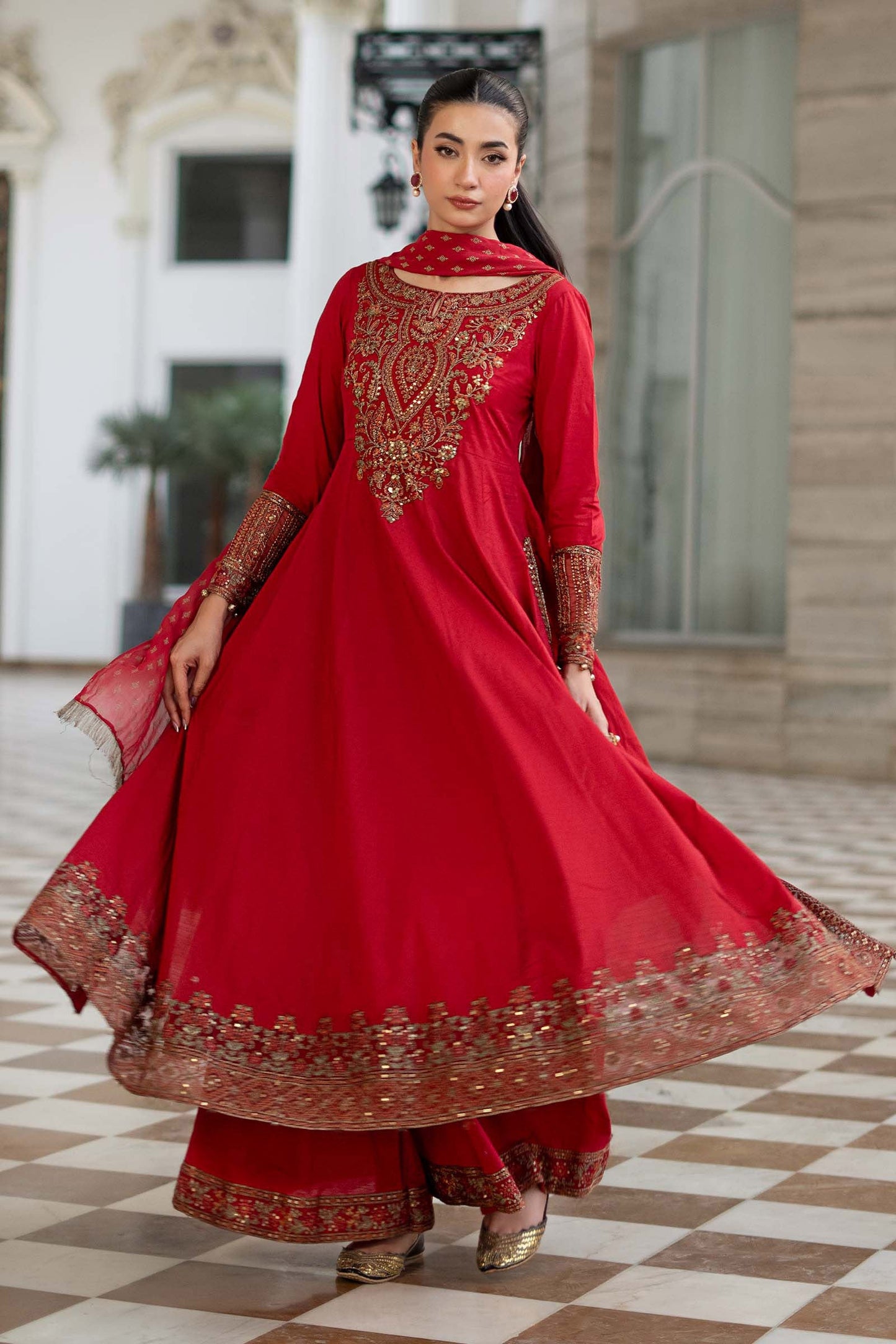 3 Piece Embroidered Dobby Lawn Suit