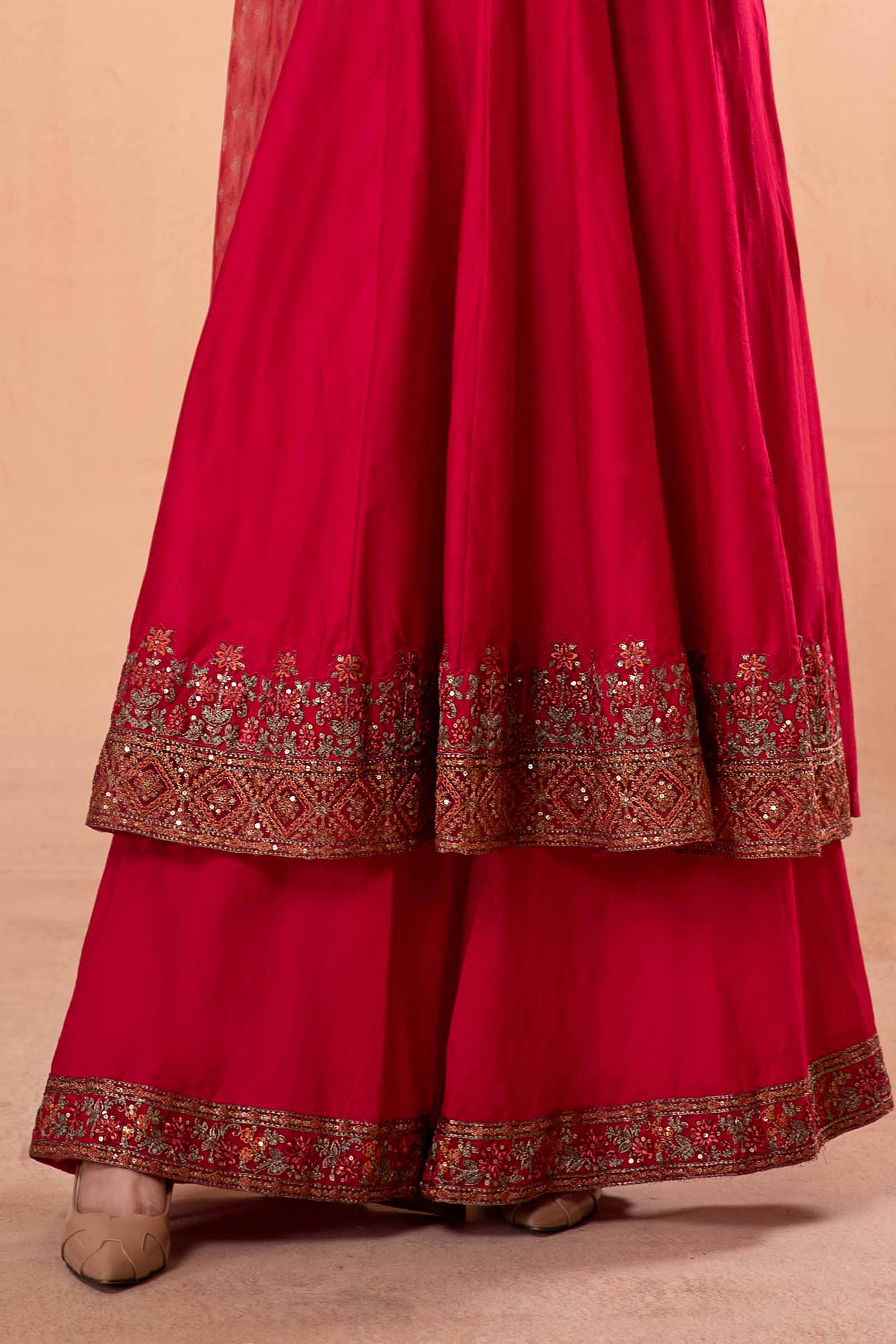 3 Piece Dyed Net Suit