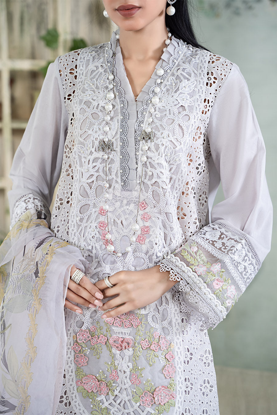 3 Piece Embroidered Lawn Suit | DW-EA24-14