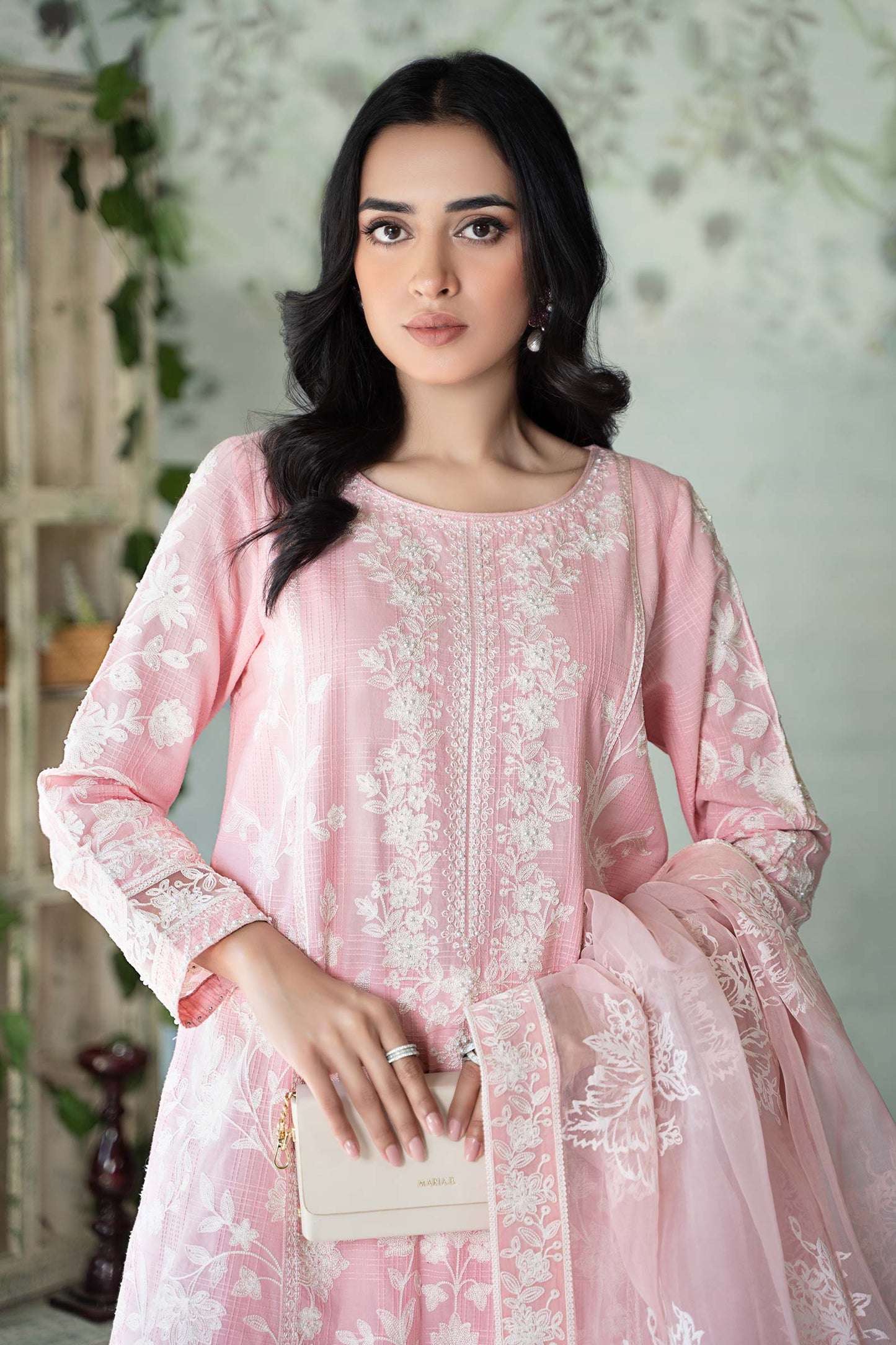 3 Piece Embroidered Cotton Doria Suit