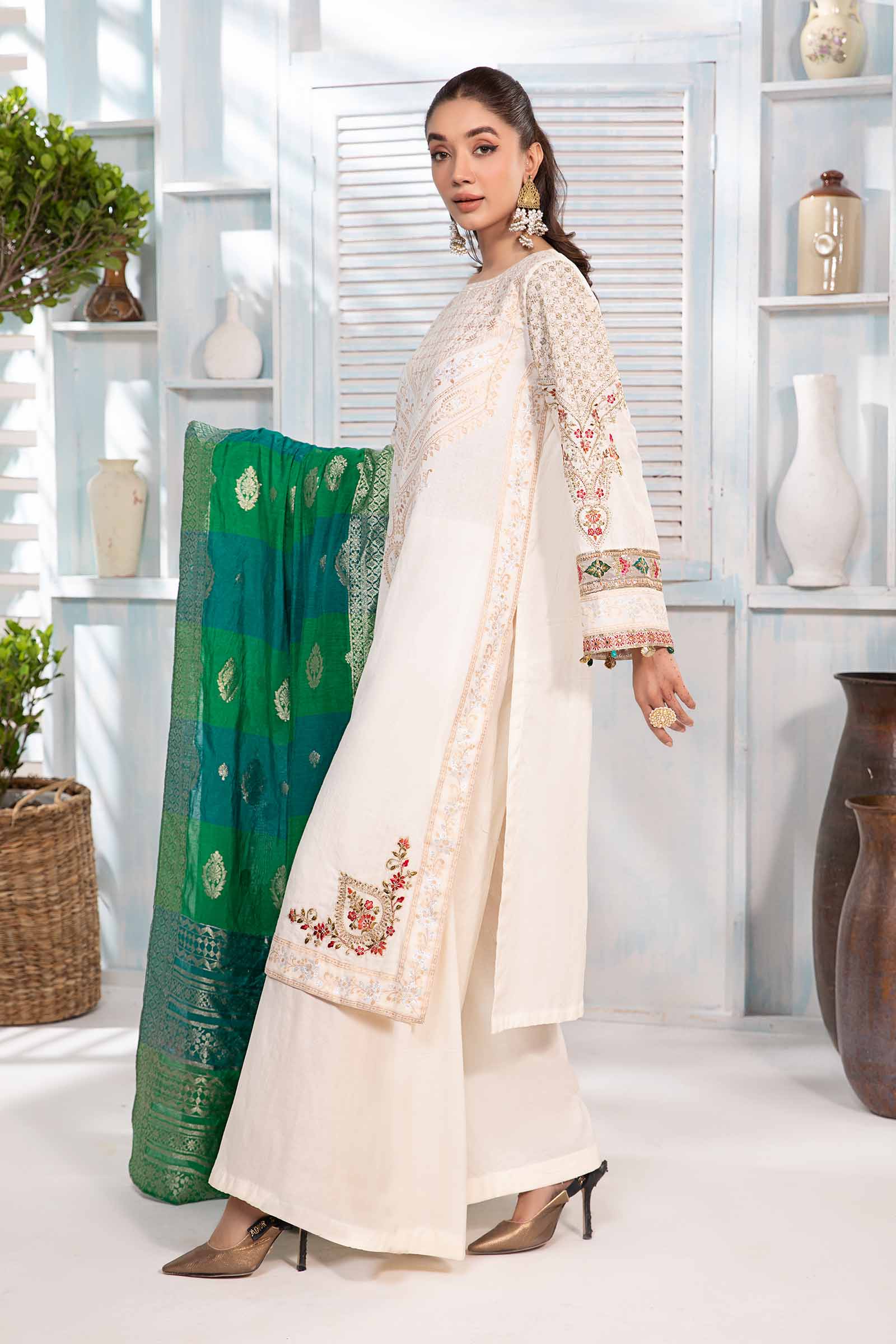 3 Piece Dyed Jacquard Broshia Suit