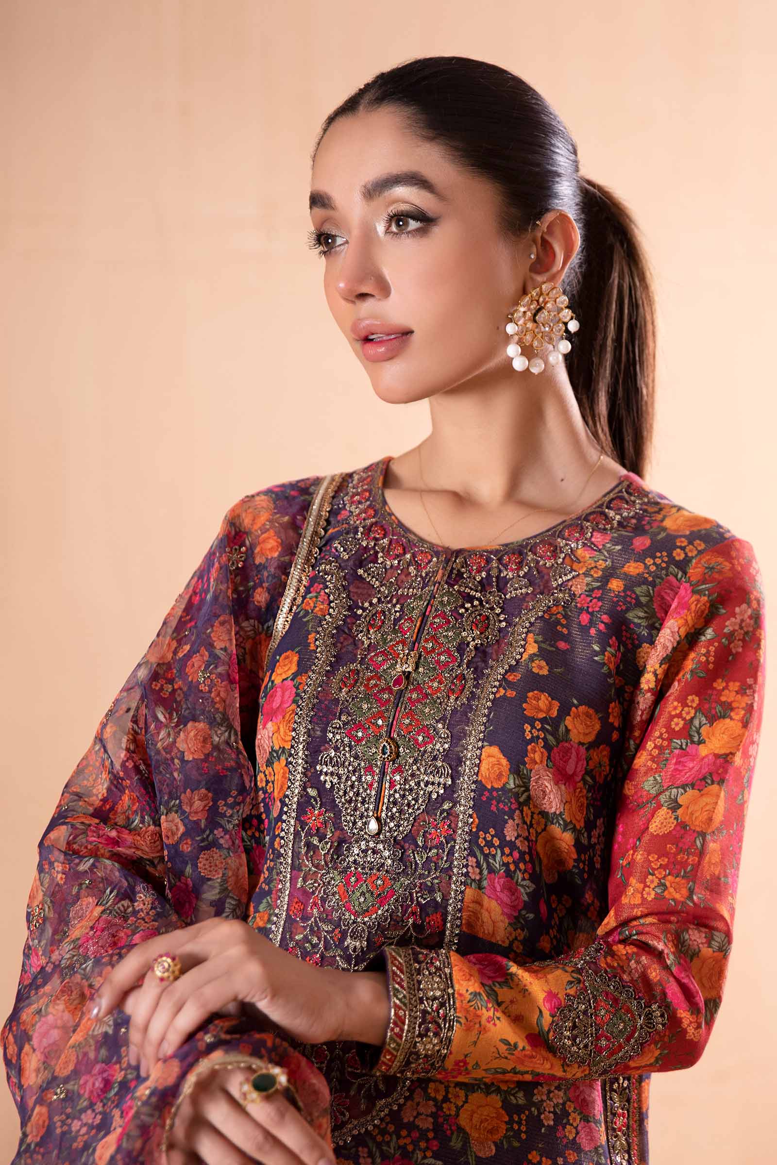 3 Piece Printed Cotton Masoori Suit