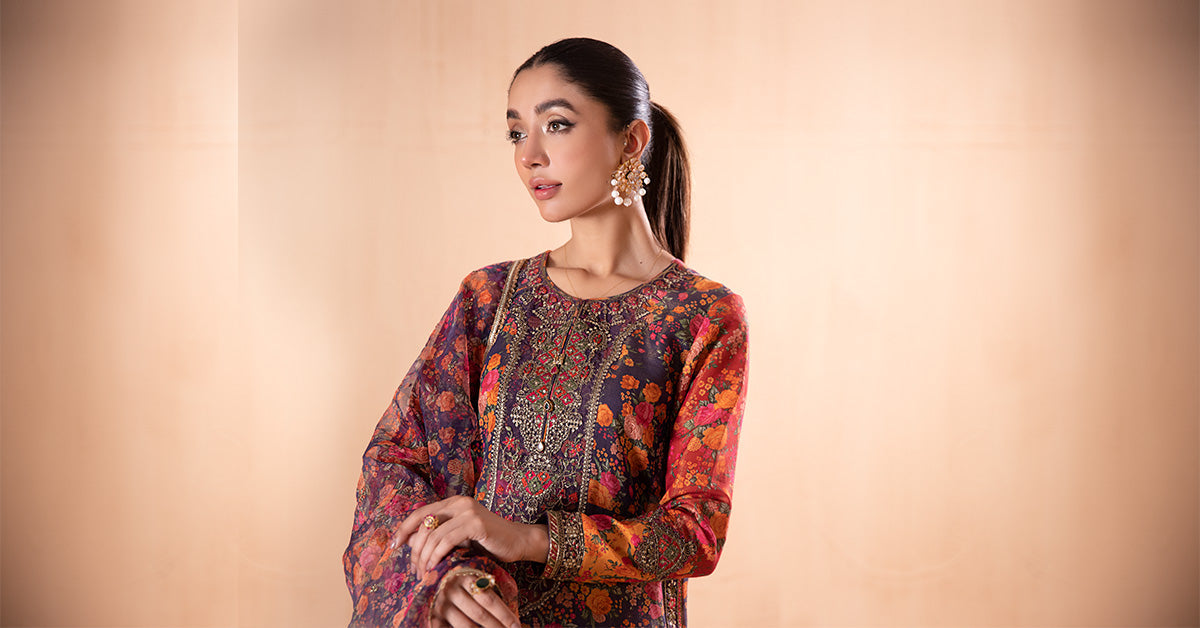 3 Piece Printed Cotton Masoori Suit