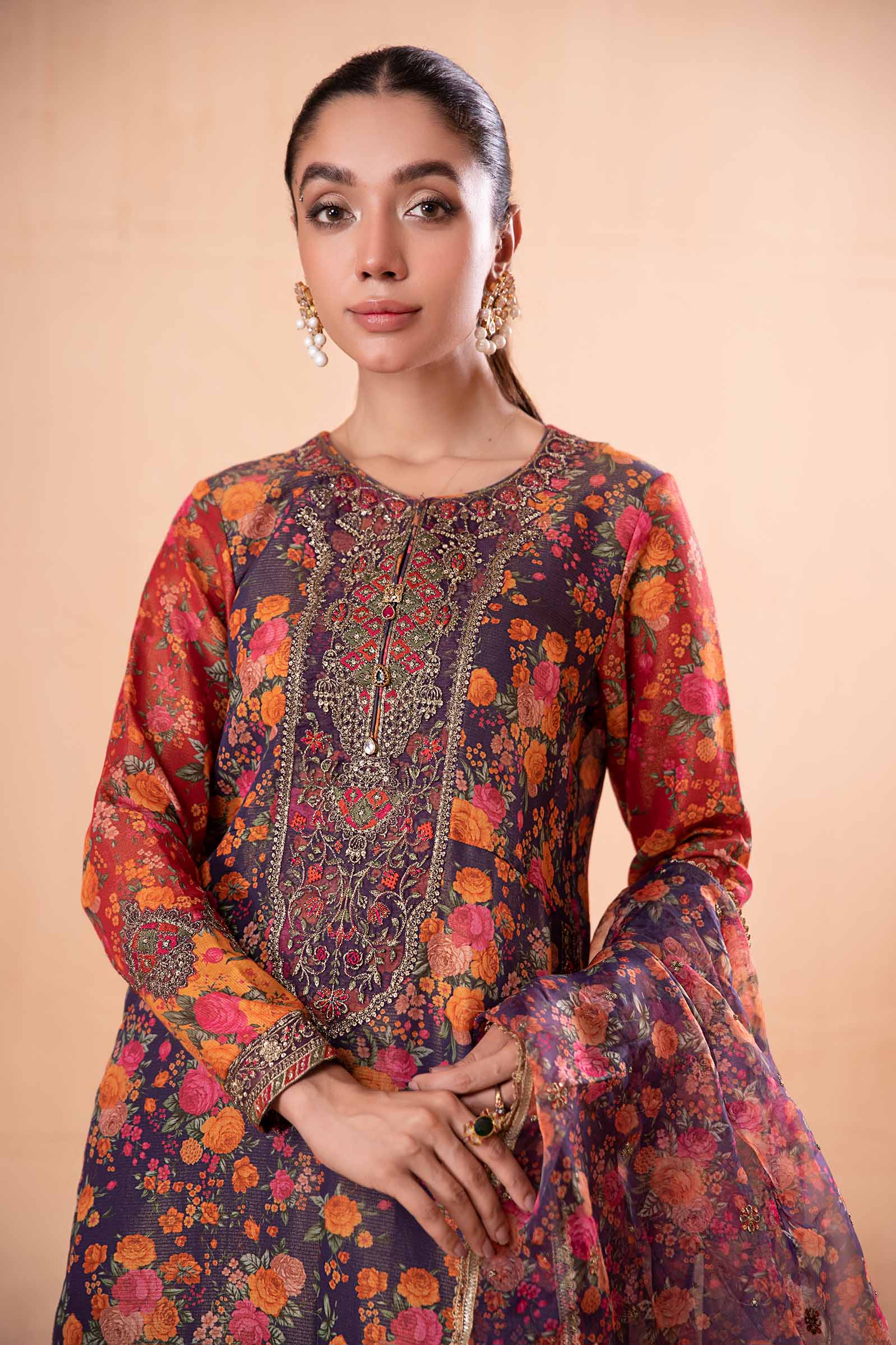 3 Piece Printed Cotton Masoori Suit