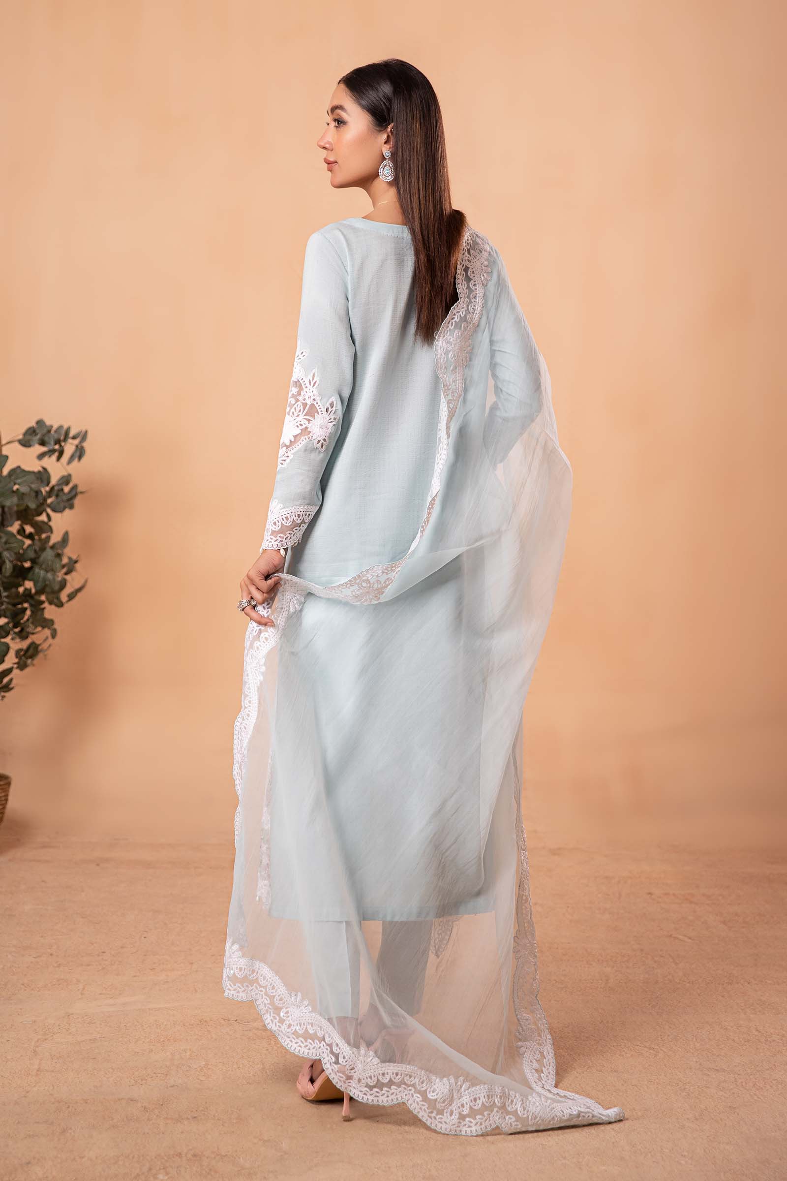 3 Piece Dyed Lawn Suit