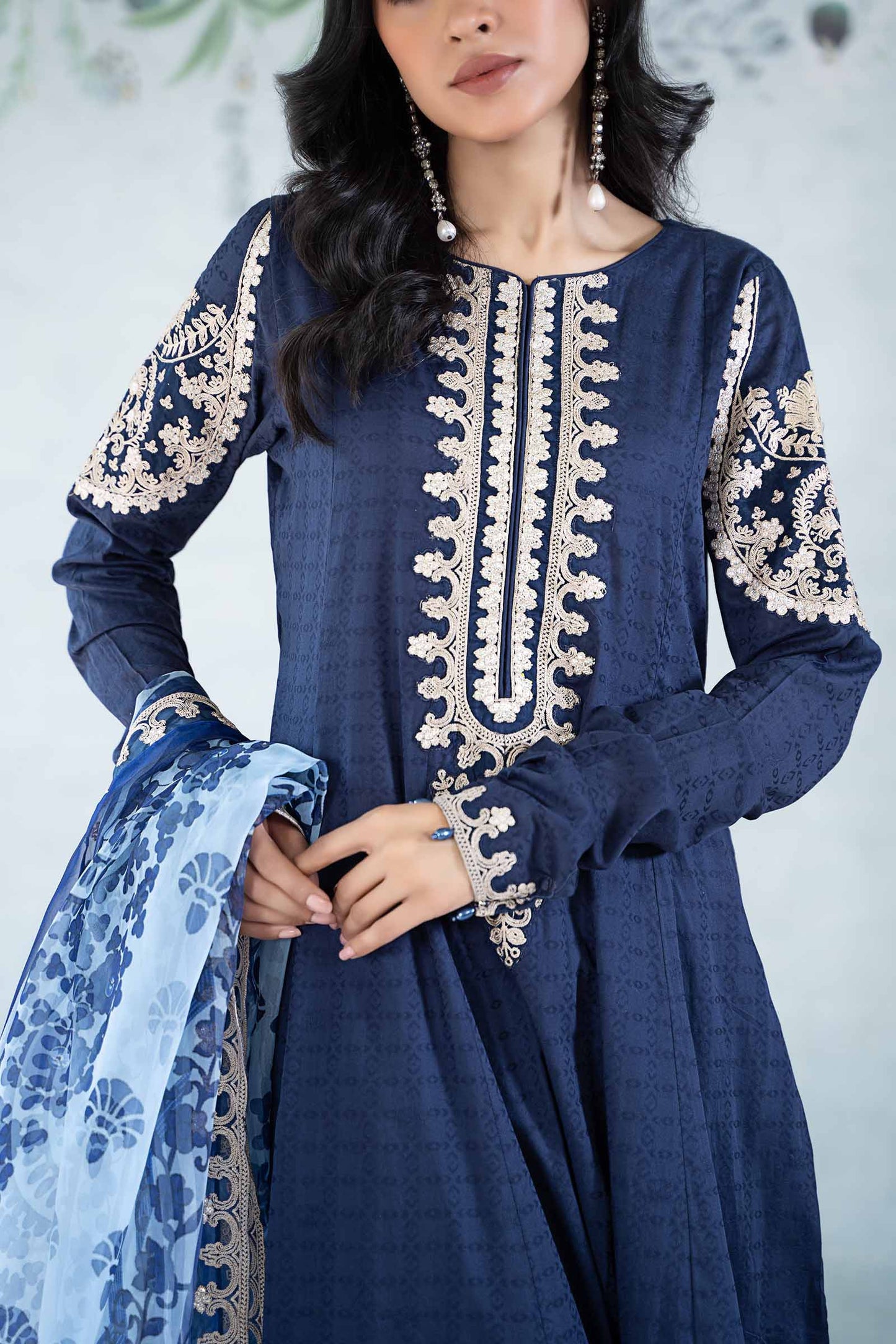 3 Piece Dyed Jacquard Lawn Suit
