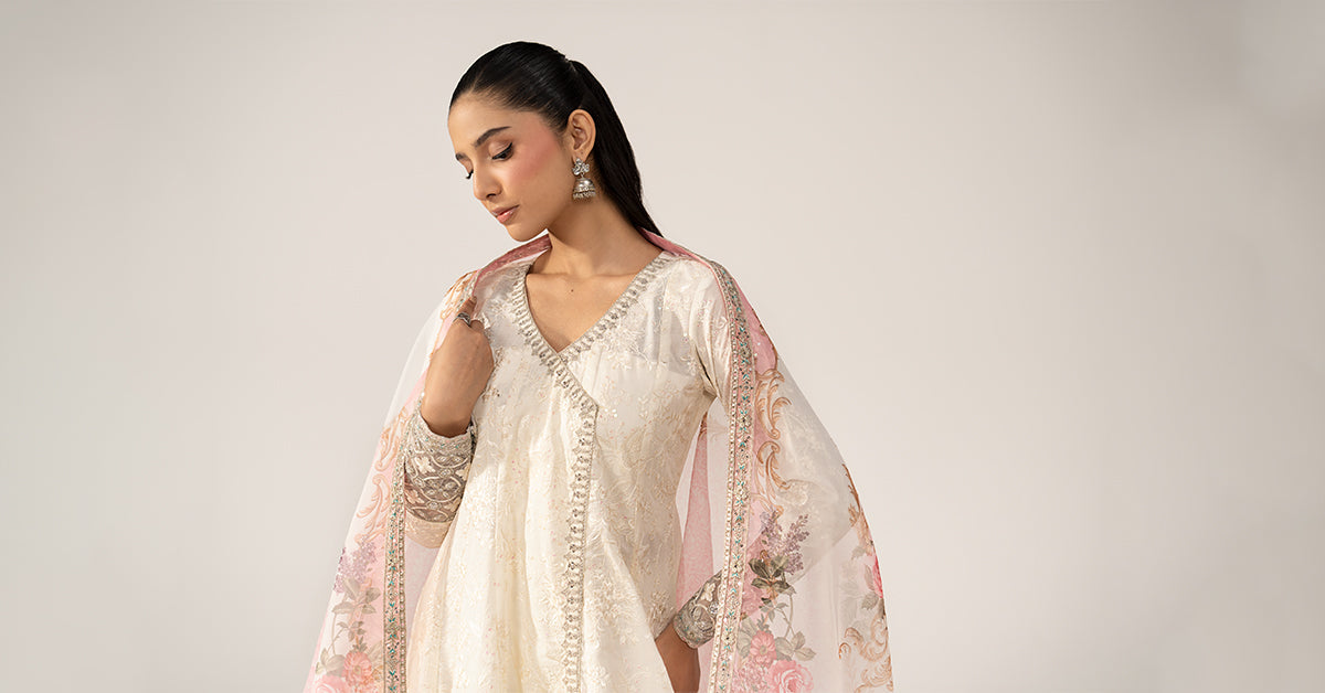 3 Piece Embroidered Dobby Lawn Suit