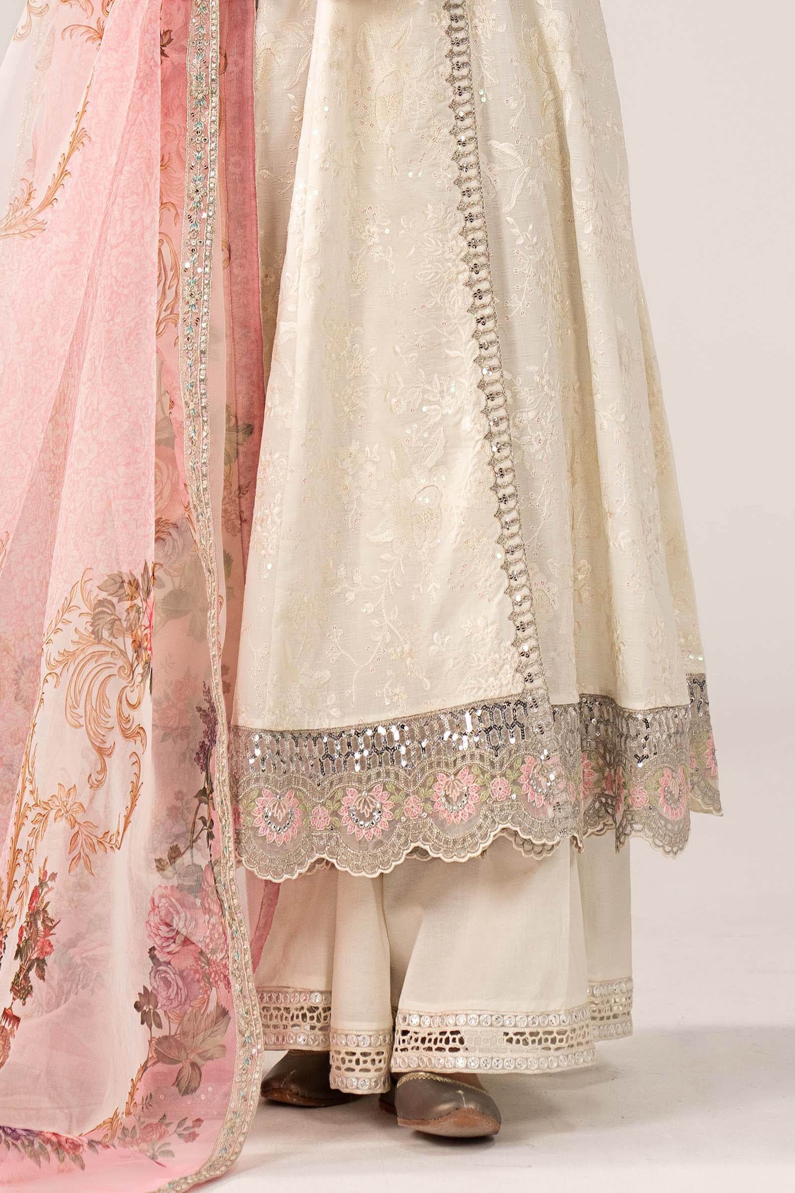 3 Piece Embroidered Dobby Lawn Suit
