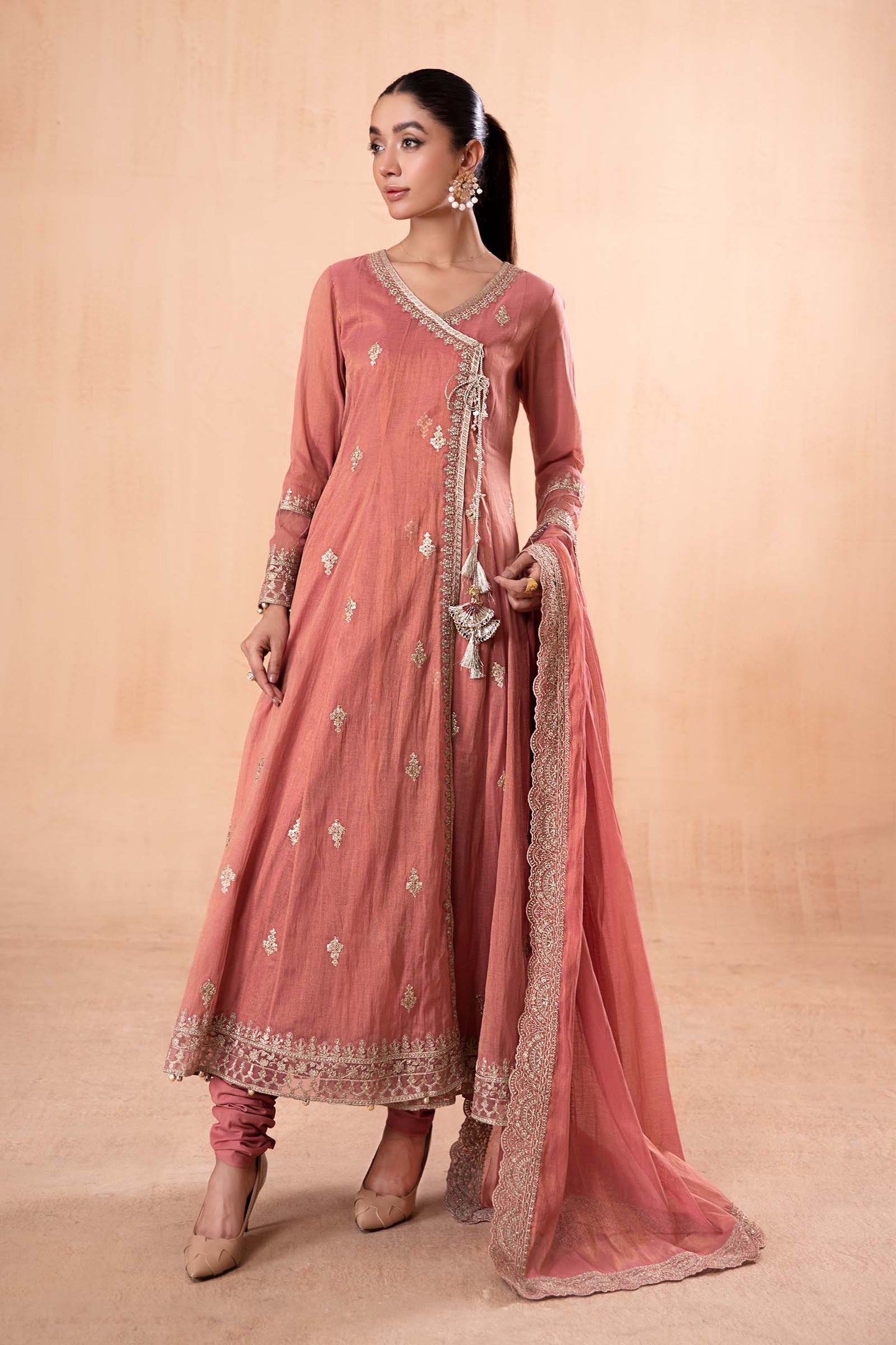 3 Piece Embroidered Cotton Masoori Suit