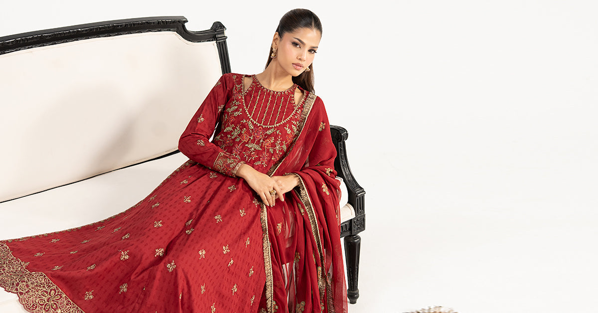 3 Piece Embroidered Dobby Lawn Suit