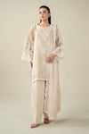 3 Piece Embroidered Cotton Net Suit
