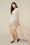 3 Piece Embroidered Paper Cotton Suit