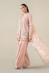 3 Piece Embroidered Paper Cotton Suit
