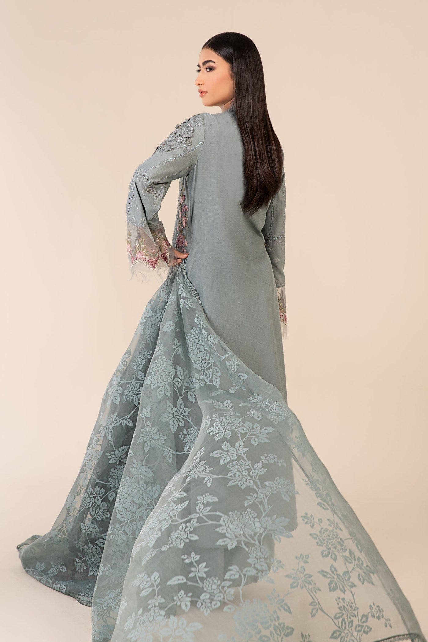 3 Piece Embroidered Dobby Suit |  DW-EA25-16