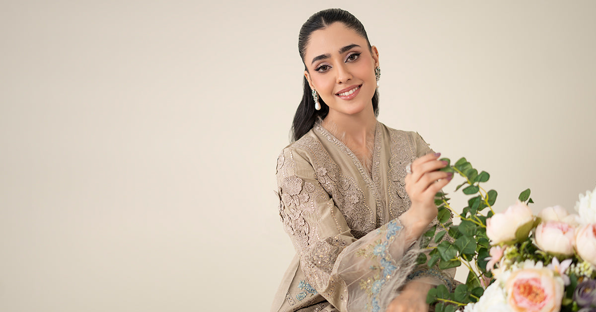 3 Piece Embroidered Dobby Suit |  DW-EA25-16