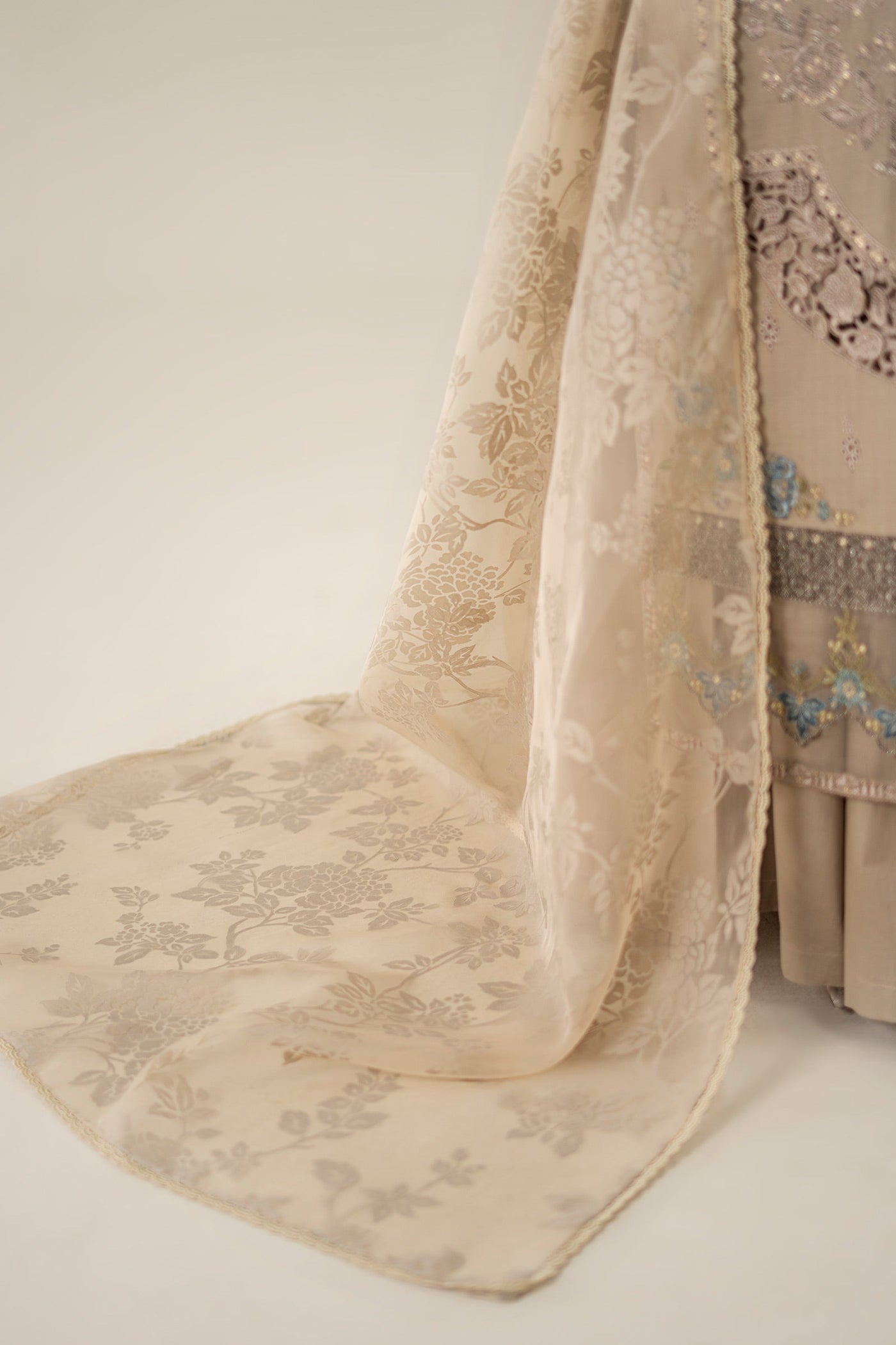 3 Piece Embroidered Dobby Suit |  DW-EA25-16