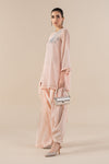 3 Piece Embellished Cotton Net Suit