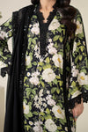 3 Piece Embroidered Raw Silk Suit