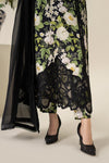 3 Piece Embroidered Raw Silk Suit