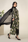 3 Piece Embroidered Raw Silk Suit