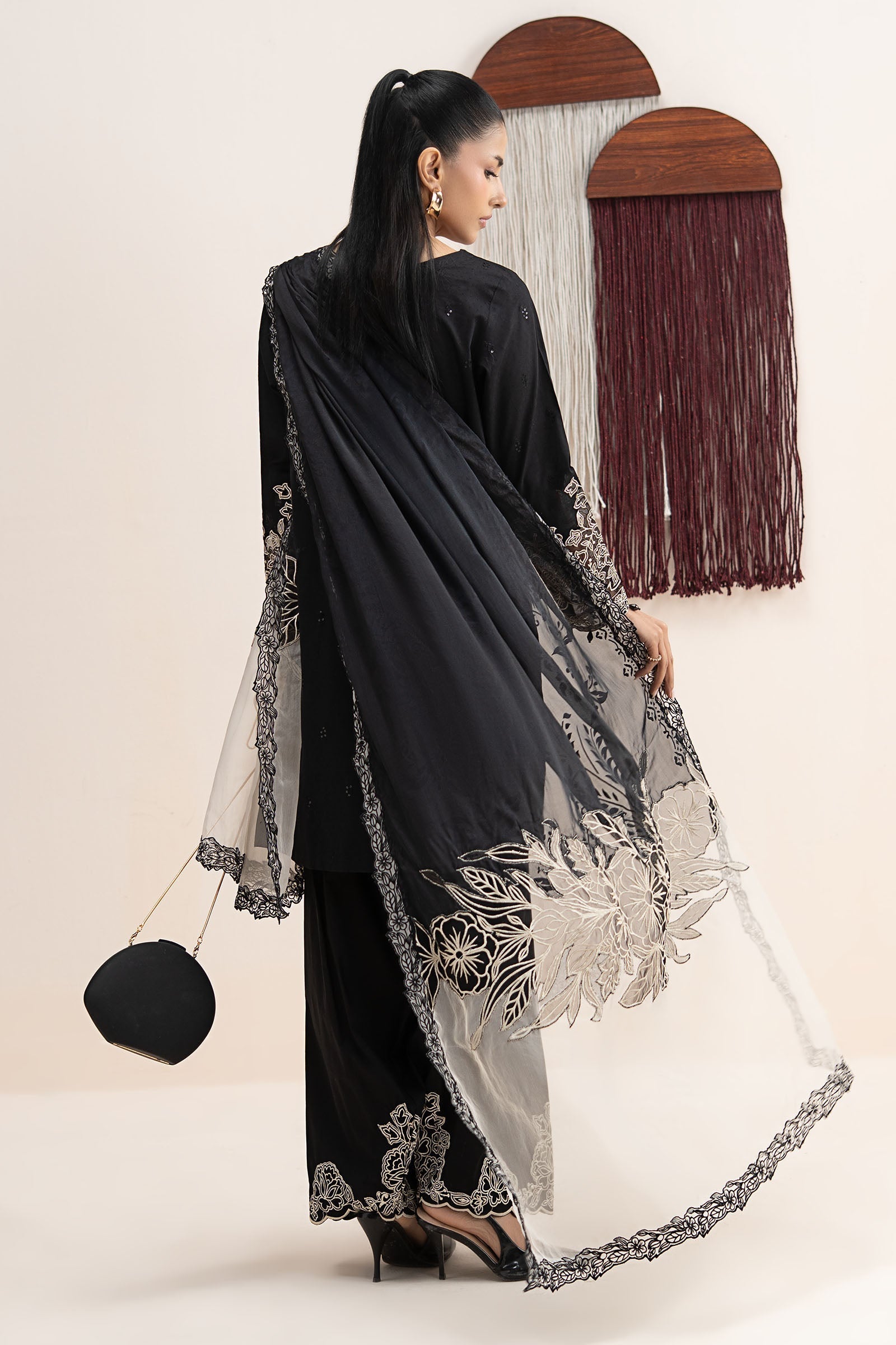 3 Piece Embroidered Dobby Lawn Suit