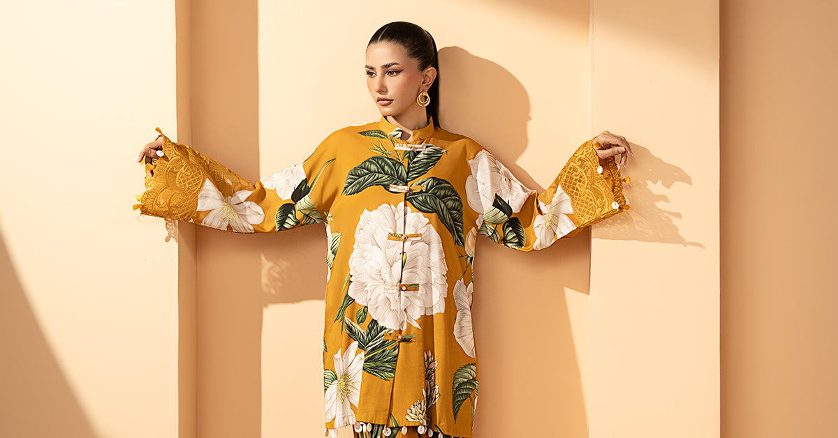 2 Piece Embroidered Arabic Lawn Suit