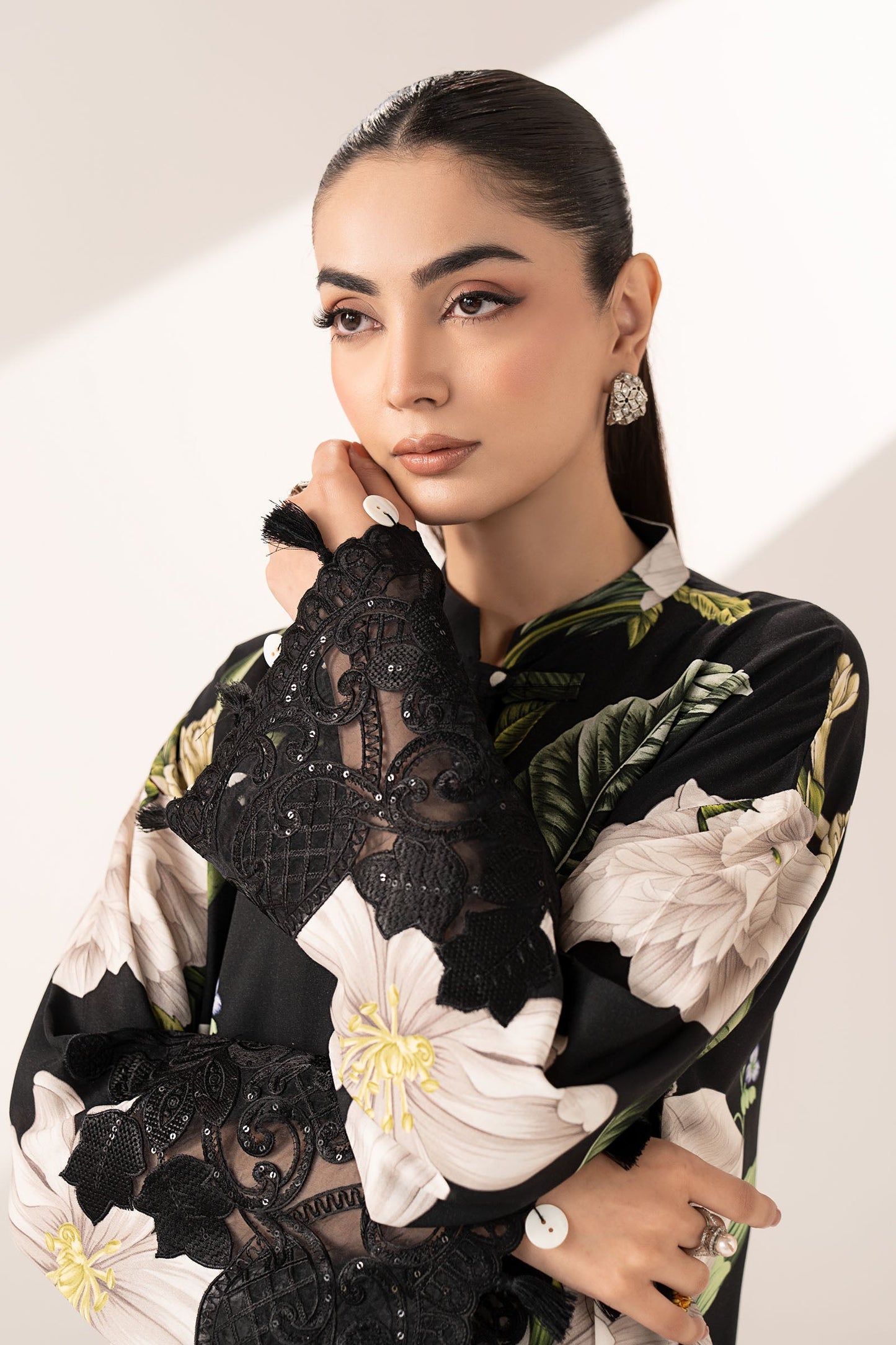 2 Piece Embroidered Arabic Lawn Suit