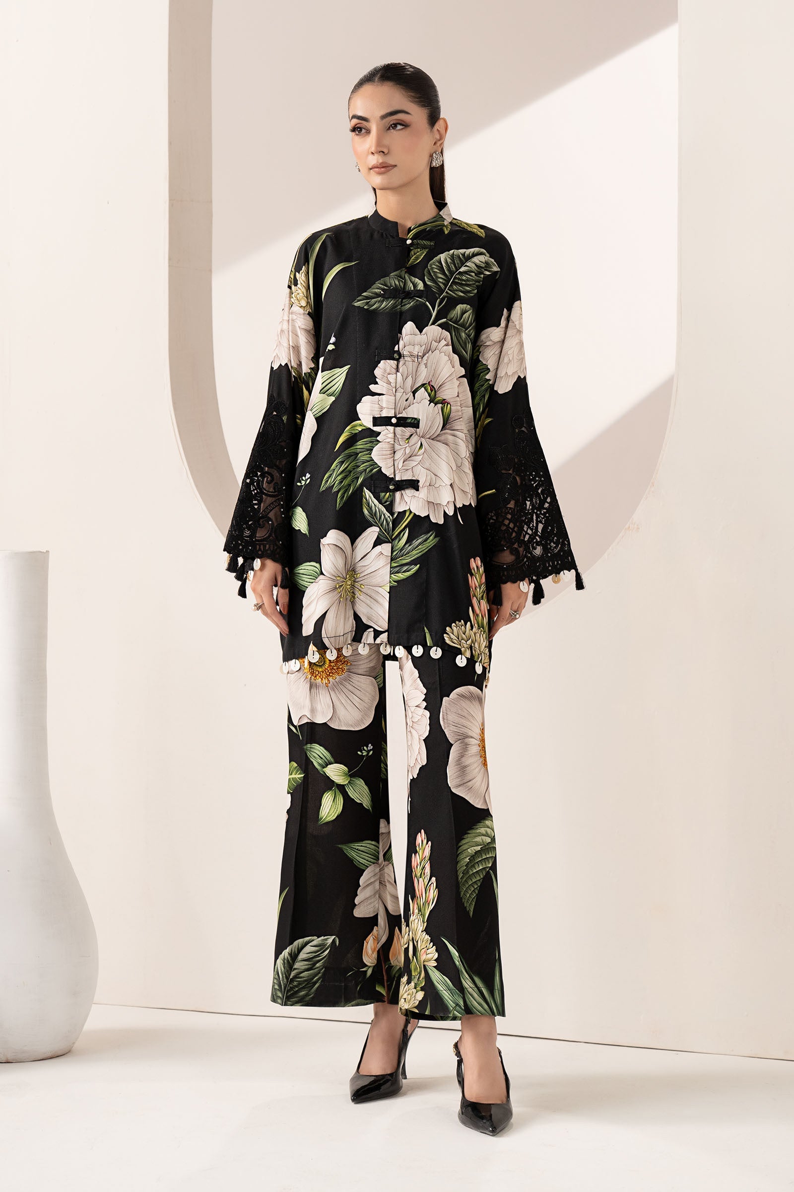 2 Piece Embroidered Arabic Lawn Suit