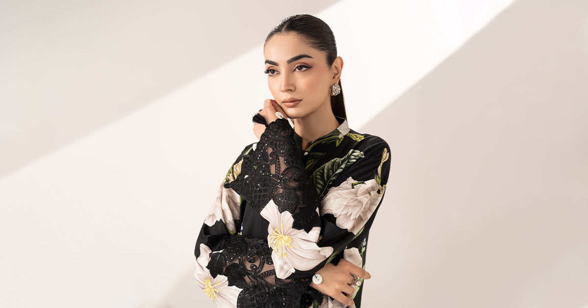 2 Piece Embroidered Arabic Lawn Suit
