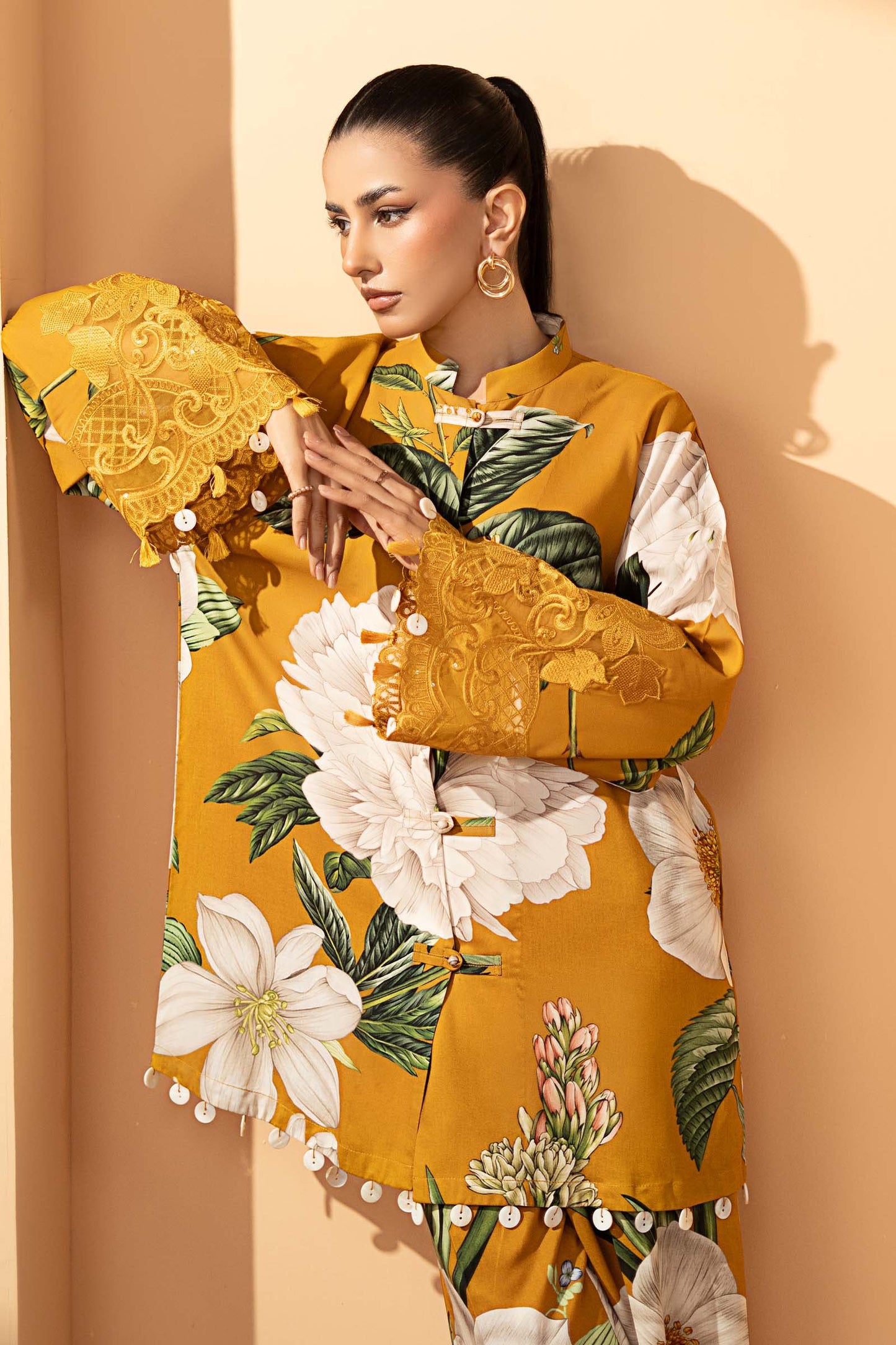 2 Piece Embroidered Arabic Lawn Suit