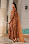 3 Piece Embroidered Raw Silk Suit