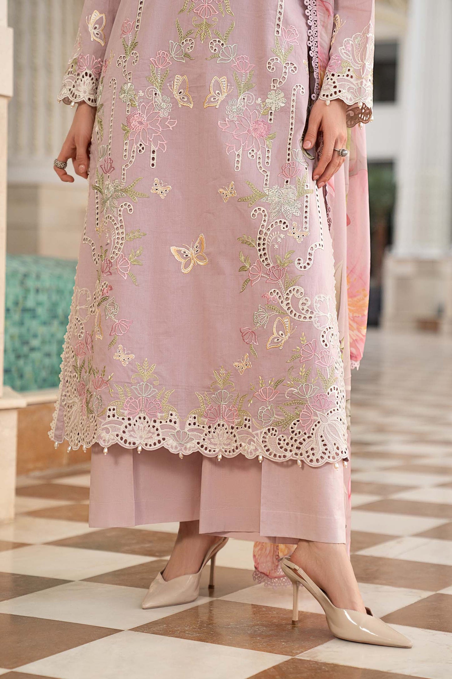 3 Piece Embroidered Dobby Lawn Suit