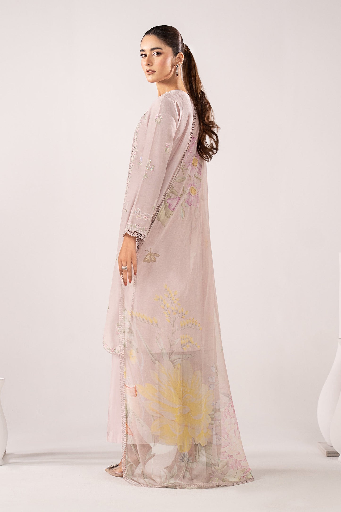 3 Piece Embroidered Dobby Jacquard Suit