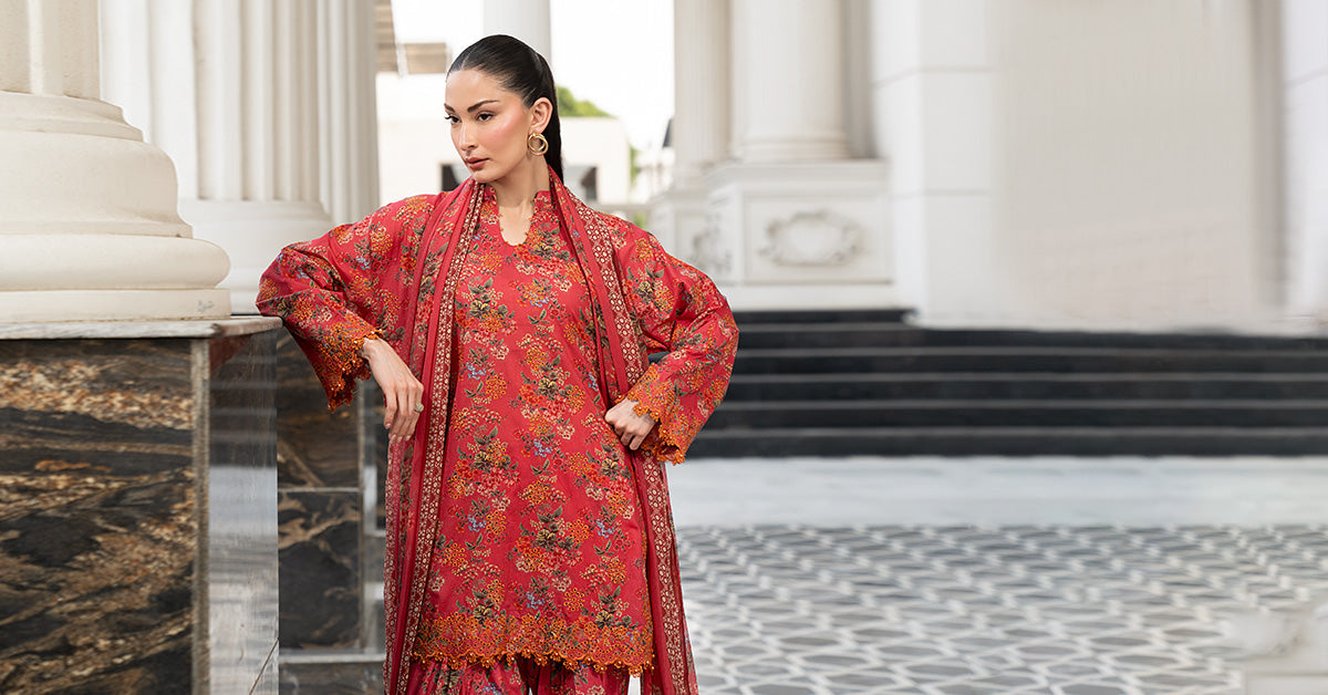 3 Piece Embroidered Lawn Suit