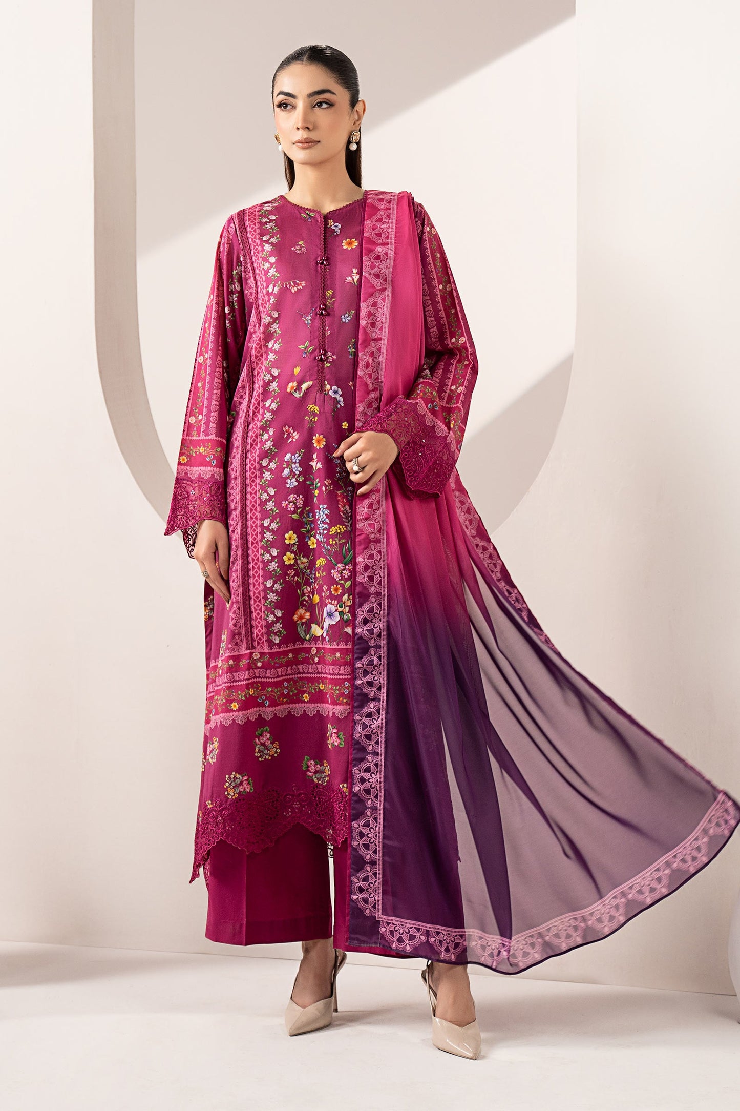 3 Piece Embroidered Lawn Suit