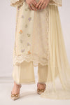 3 Piece Embroidered Raw Silk Suit