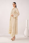 3 Piece Embroidered Raw Silk Suit