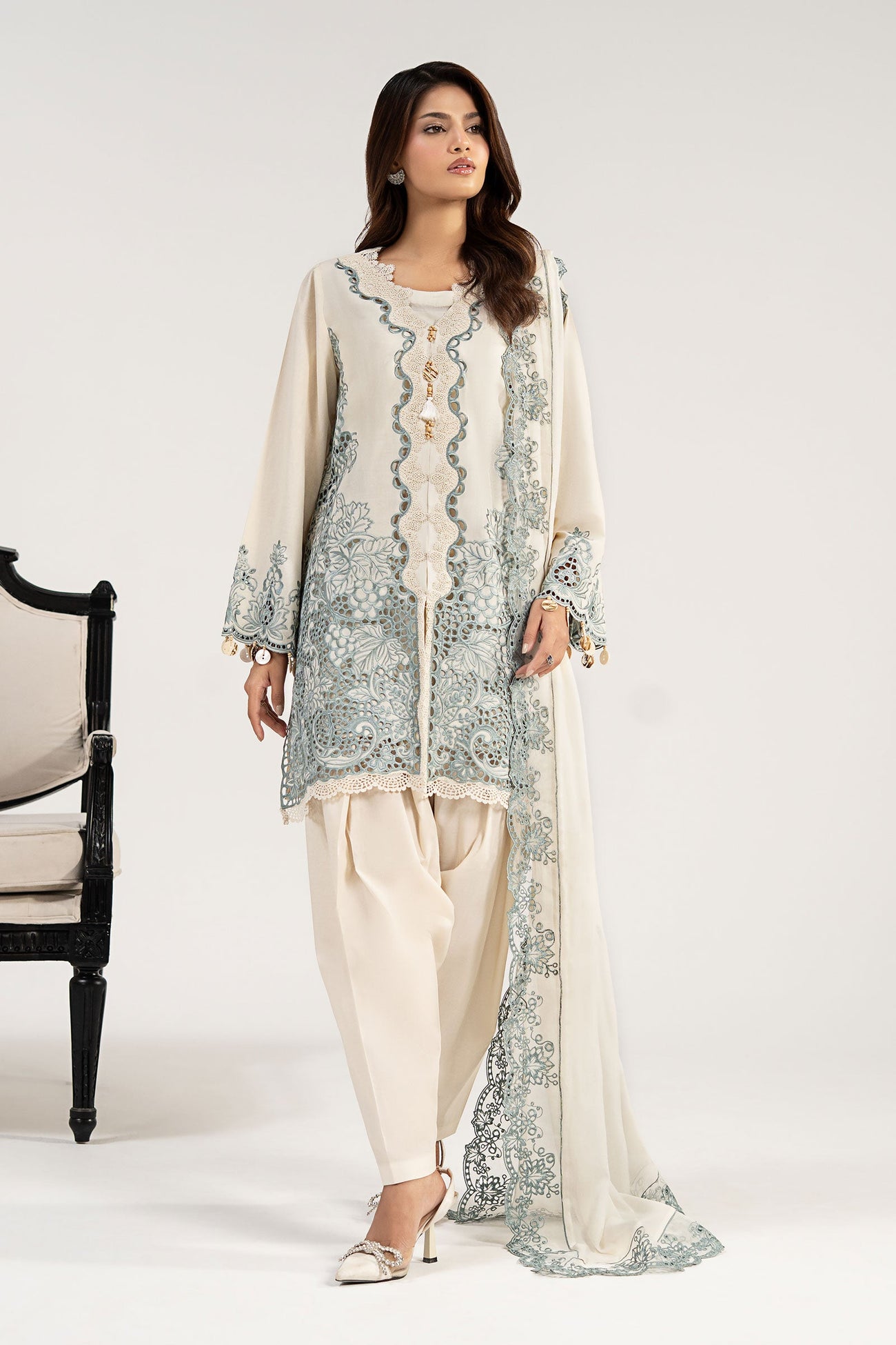3 Piece Embroidered Lawn Suit